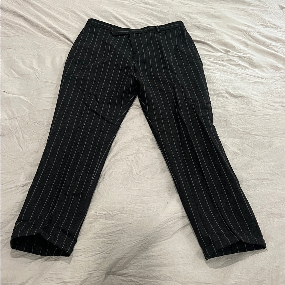Saint Laurent Black Striped Men's Dress Pants